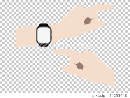 Smartwatch and hands 84255448