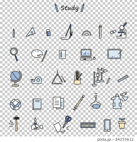 School study tool icon set 84255612