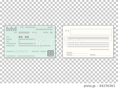 Health insurance card double-sided illustration (green) Health insurance card double-sided illustration (green) 84256361