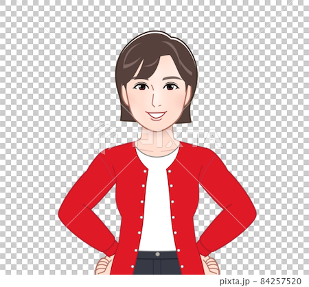 A woman in cardigan 84257520