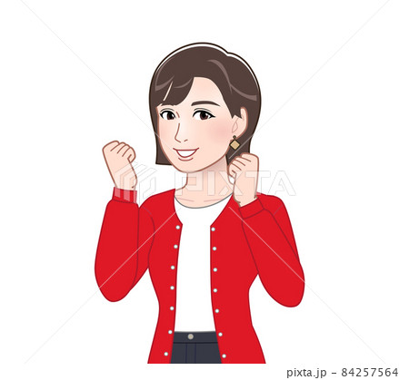 カーディガンを着た女性 84257564