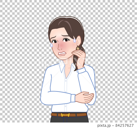 Woman in a sexy shirt 84257627