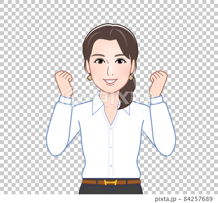 Woman in a sexy shirt 84257689