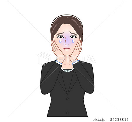 お葬式に出席した女性 お葬式に出席した女性 84258315