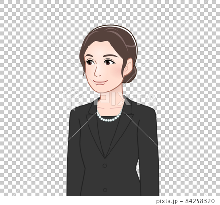 Female attending the funeral Female attending the funeral 84258320