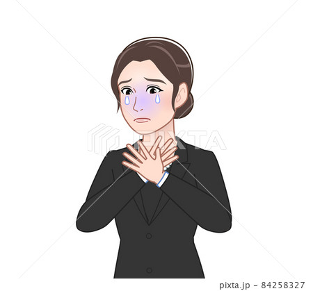 お葬式に出席した女性 お葬式に出席した女性 84258327