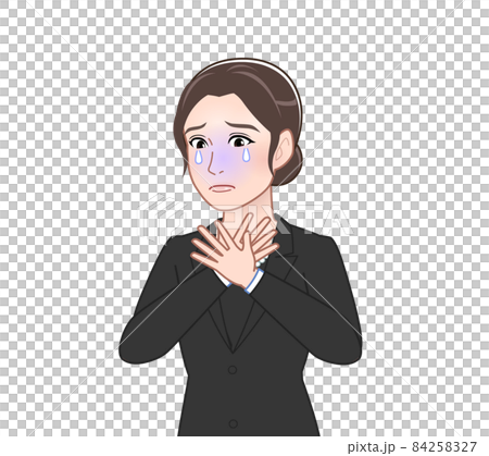 お葬式に出席した女性 お葬式に出席した女性 84258327