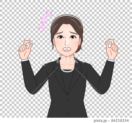 お葬式に出席した女性 お葬式に出席した女性 84258334