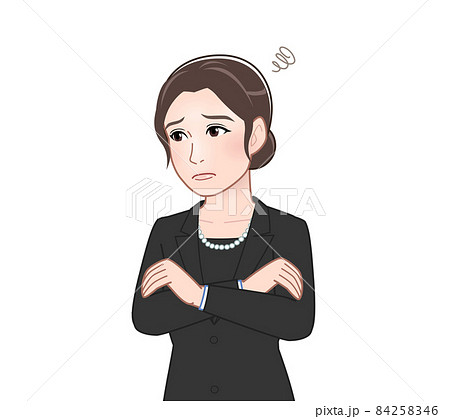 お葬式に出席した女性 お葬式に出席した女性 84258346