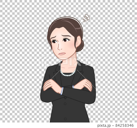 お葬式に出席した女性 お葬式に出席した女性 84258346