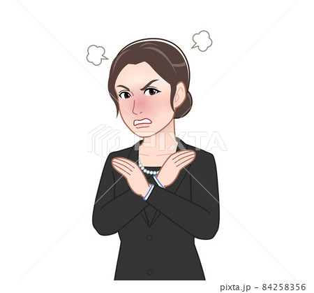 お葬式に出席した女性 84258356