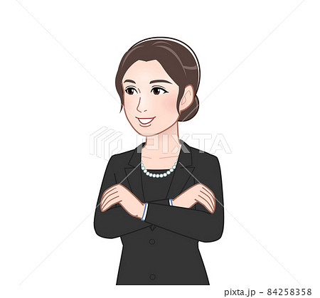 お葬式に出席した女性 お葬式に出席した女性 84258358