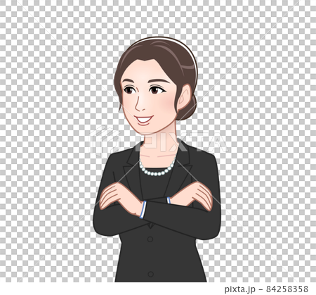 お葬式に出席した女性 お葬式に出席した女性 84258358