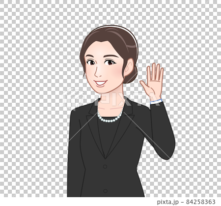 Female attending the funeral 84258363