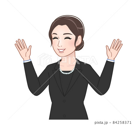 お葬式に出席した女性 お葬式に出席した女性 84258371