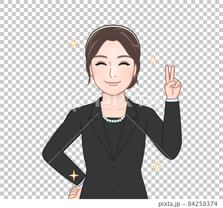 お葬式に出席した女性 お葬式に出席した女性 84258374