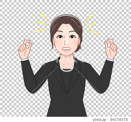 お葬式に出席した女性 お葬式に出席した女性 84258378