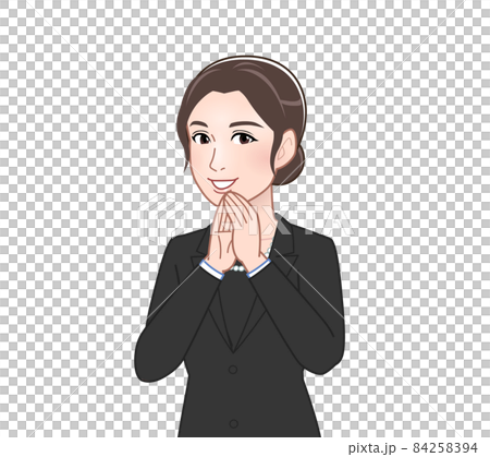 お葬式に出席した女性 お葬式に出席した女性 84258394