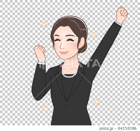 お葬式に出席した女性 お葬式に出席した女性 84258396