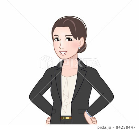 カジュアルスーツの女性 84258447