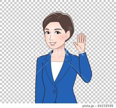 Woman in blue suit 84258599