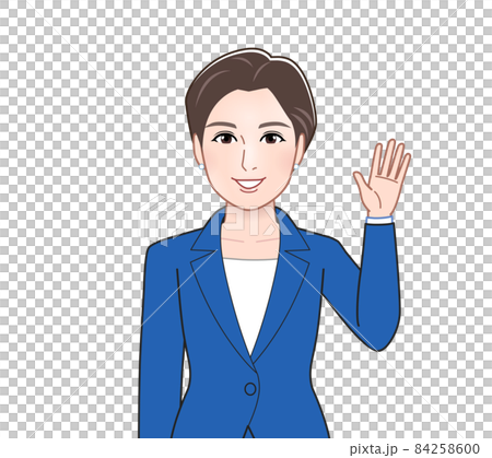 Woman in blue suit 84258600