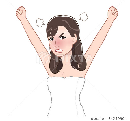 バスタオルを巻いた女性 84259904