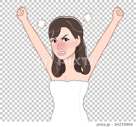 バスタオルを巻いた女性 84259904