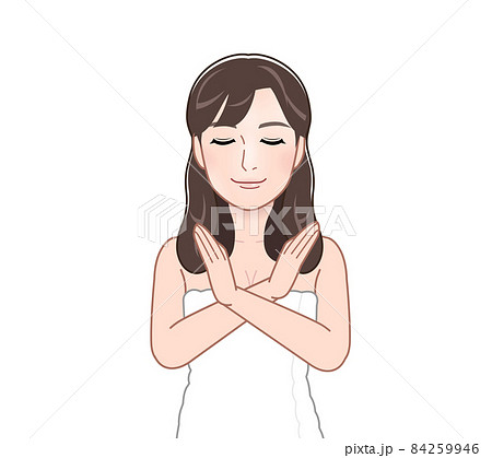 バスタオルを巻いた女性 84259946