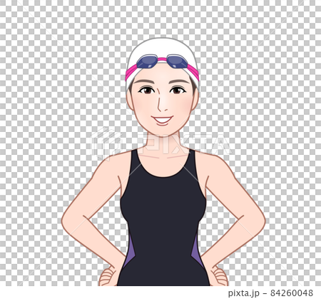 A swimmer woman - Stock Illustration [84260048] - PIXTA