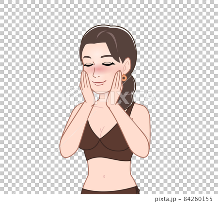 棕色泳裝的女人 84260155