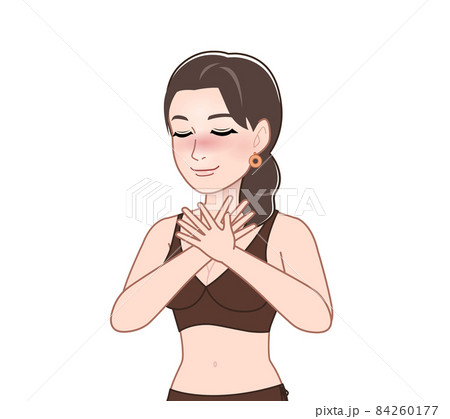 茶色い水着の女性 84260177