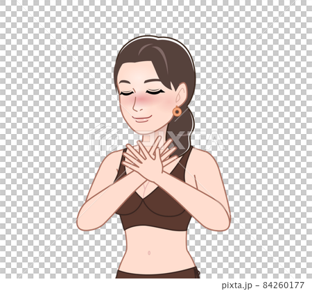 茶色い水着の女性 84260177
