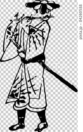 笛を吹く男性 笛を吹く男性 84260588