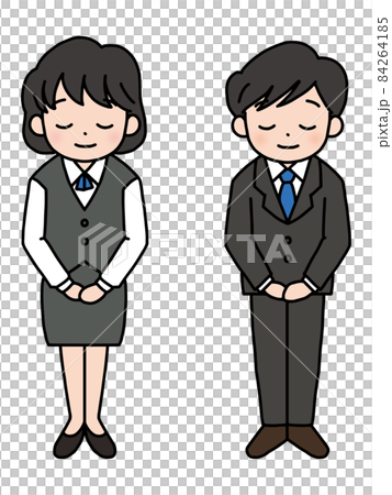 お辞儀する人物 84264185