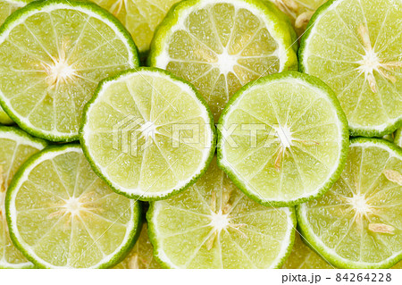 Top view of sliced bergamot Top view of sliced bergamot 84264228