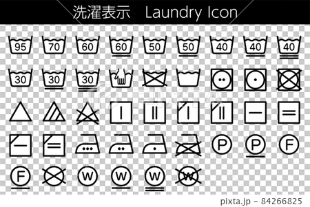 Laundry symbol icon set Laundry symbol icon set 84266825