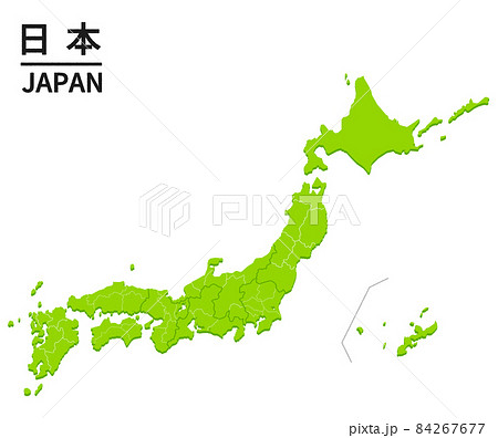 都道府県の日本地図イラスト