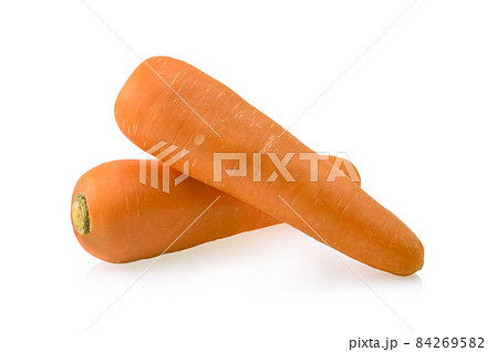 Fresh Carrots isolated on white background. 84269582