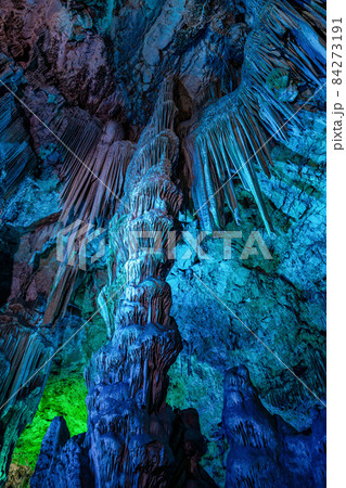 Upper Rock Nature Reserve at Gibraltar. Exploring Old St. Michaels Cave. 84273191