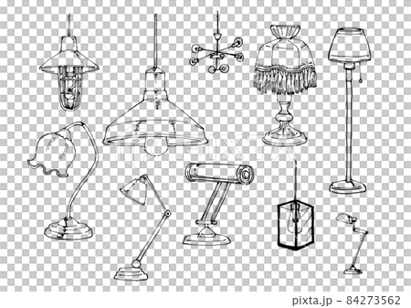 各種照明和電燈的插圖集 84273562