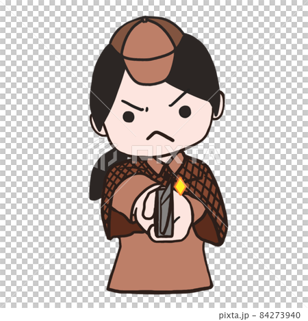 Young detective holding a knife (female 1) Young detective holding a knife (female 1) 84273940