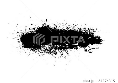 Paint stains black blotch background. Grunge Design Element. Brush Strokes. Vector illustration 84274315