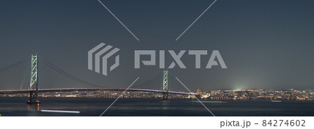 夜の明石海峡大橋 夜の明石海峡大橋 84274602