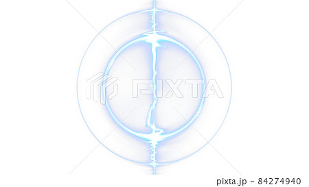 CGレーザー レンズで屈折する光のイメージ CGレーザー レンズで屈折する光のイメージ 84274940