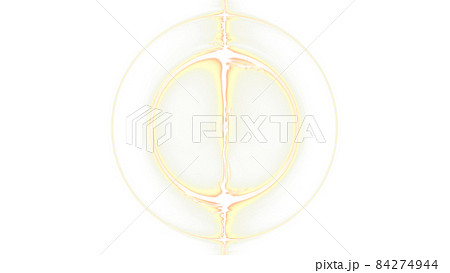 CGレーザー レンズで屈折する光のイメージ CGレーザー レンズで屈折する光のイメージ 84274944