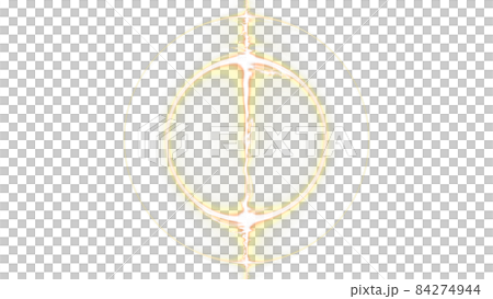 CGレーザー レンズで屈折する光のイメージ CGレーザー レンズで屈折する光のイメージ 84274944