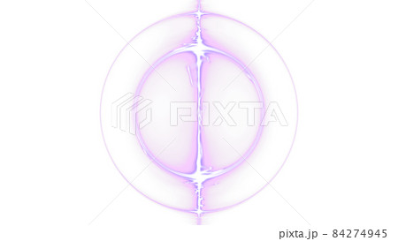 CGレーザー レンズで屈折する光のイメージ CGレーザー レンズで屈折する光のイメージ 84274945