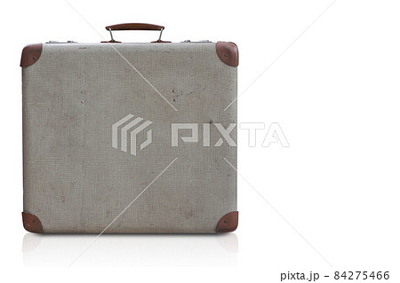 front view old white and brown bag on white background, object, vintage, retro, copy space front view old white and brown bag on white background, object, vintage, retro, copy space 84275466
