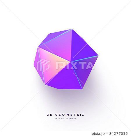 3d render realistic primitive. Glossy holographic geometric shape isolated on white background. Iridescent trendy design, thin film effect. Vector. 3d render realistic primitive. Glossy holographic geometric shape isolated on white background. Iridescent trendy design, thin film effect. Vector. 84277056